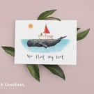 You Float My Boat Anniversary Card - Whale Anniversary Card