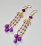 Purple magnesite chandelier earrings - Image 1