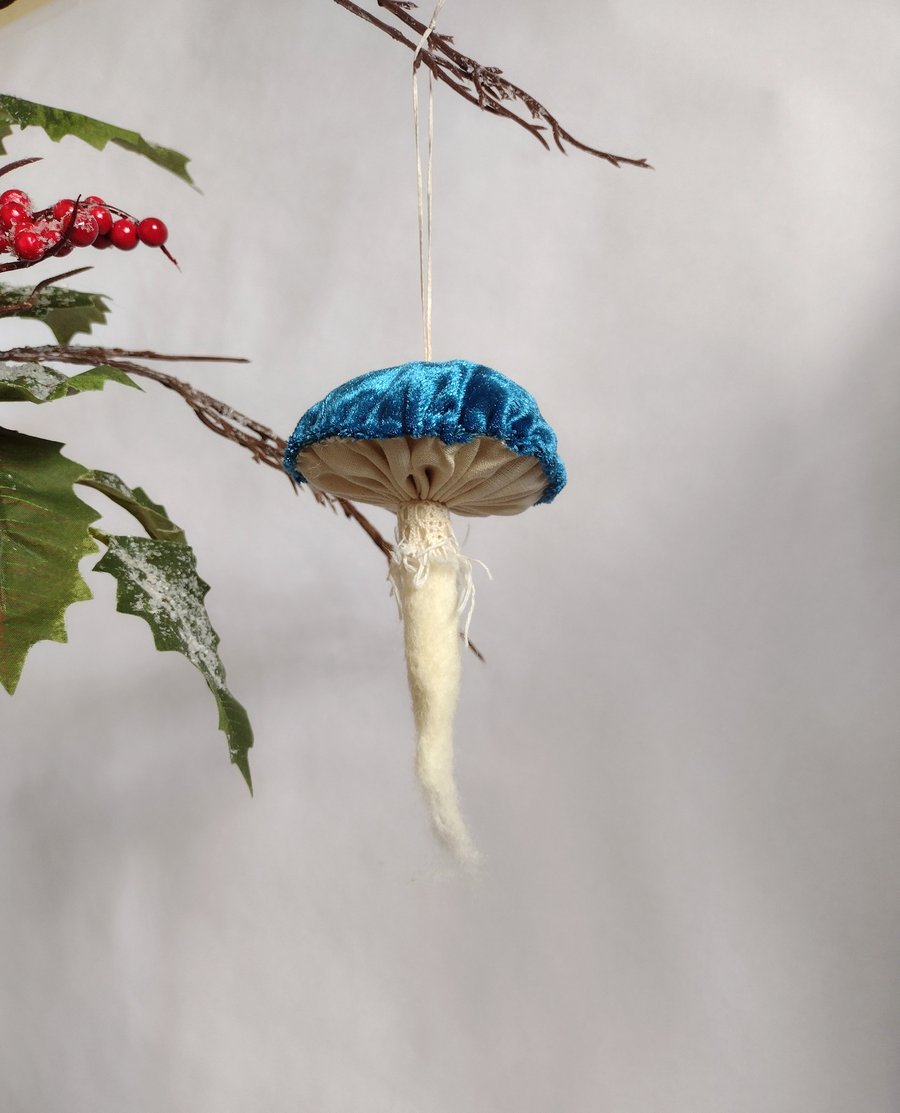 Mushroom hanging textile decoration 