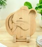 Wooden Mouse Chopping Board: Sleepy Dormouse Solid Beech, UK Hand Made