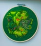 Hand embroidered moss picture 