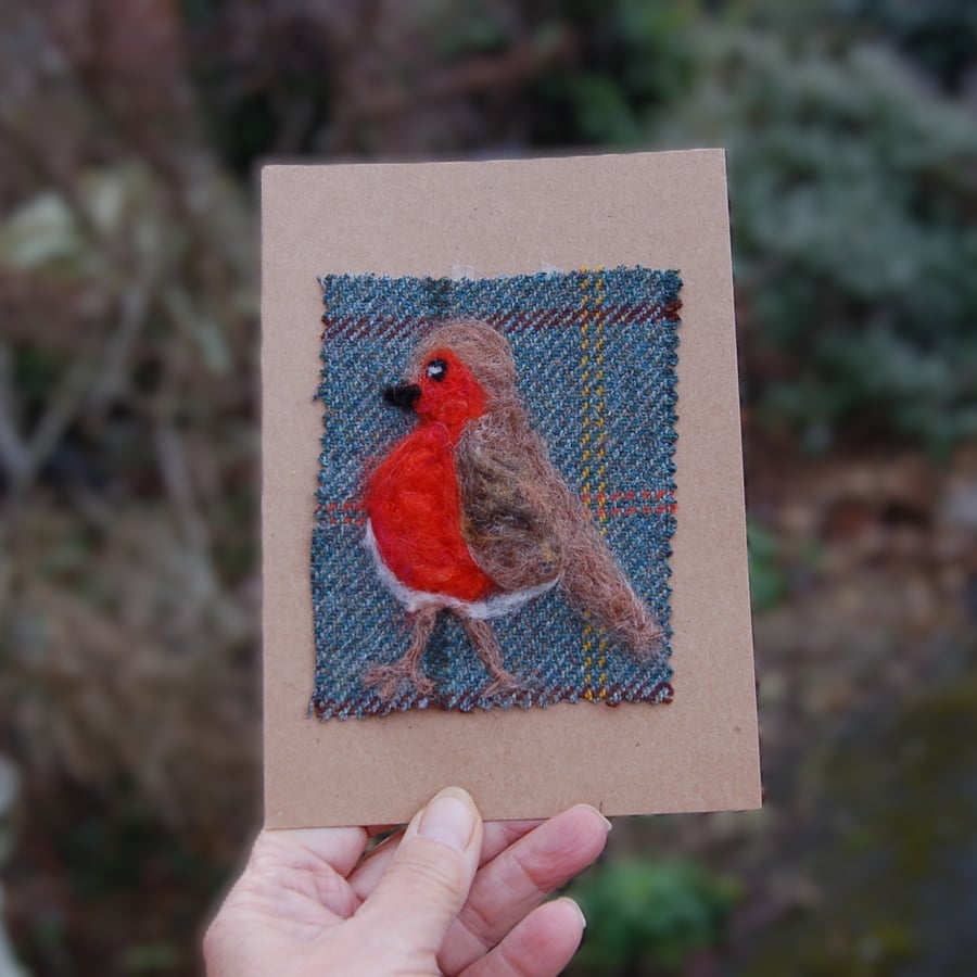 Robin greetings card, birthday card, Sympathy card, thank you card