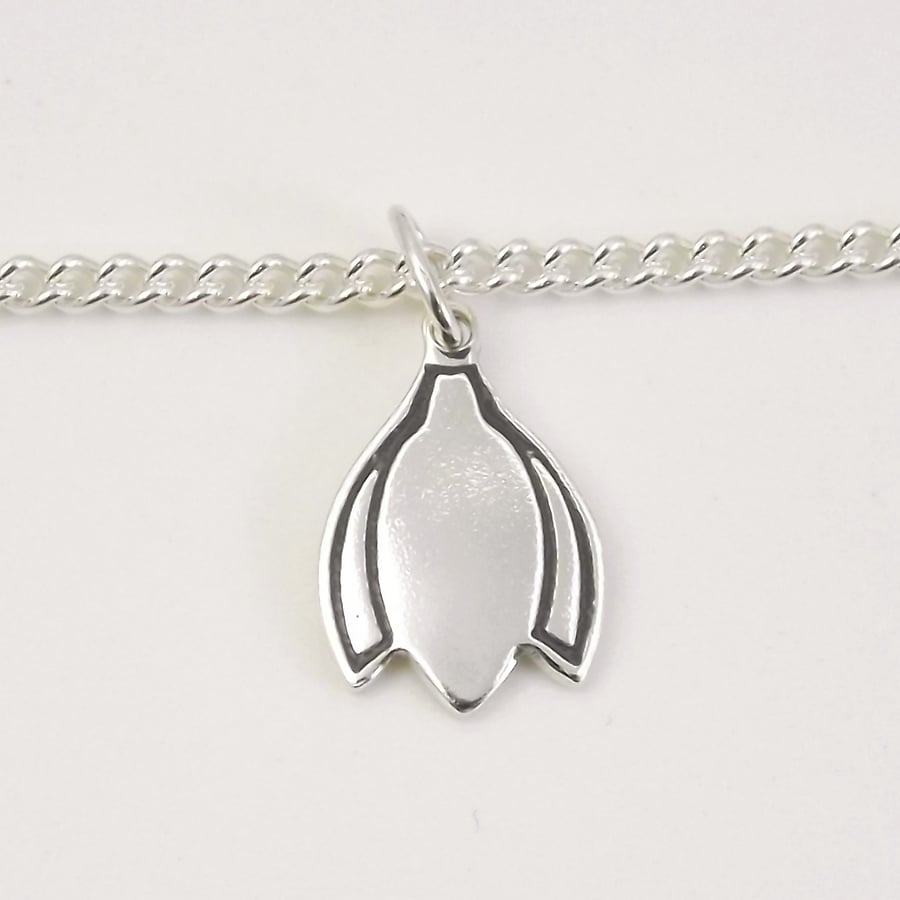 Snowdrop Bracelet, Handmade from Sterling Silver