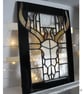 Stag Skull Stained Glass Window Hanging - Image 1