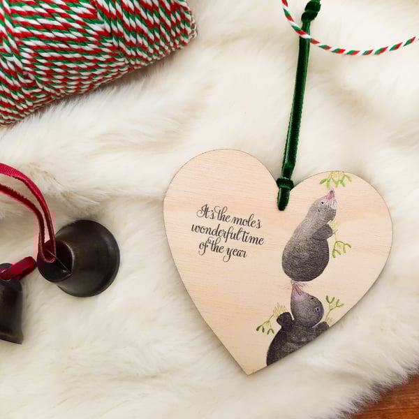 It's the Mole's Wonderful Time of the Year Hanging Heart
