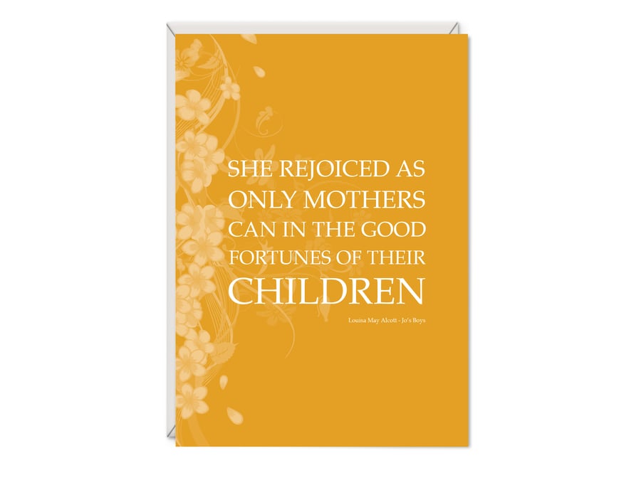 Jo's Boys Greetings Card - Louisa May Alcott - Birthday Card for Mum