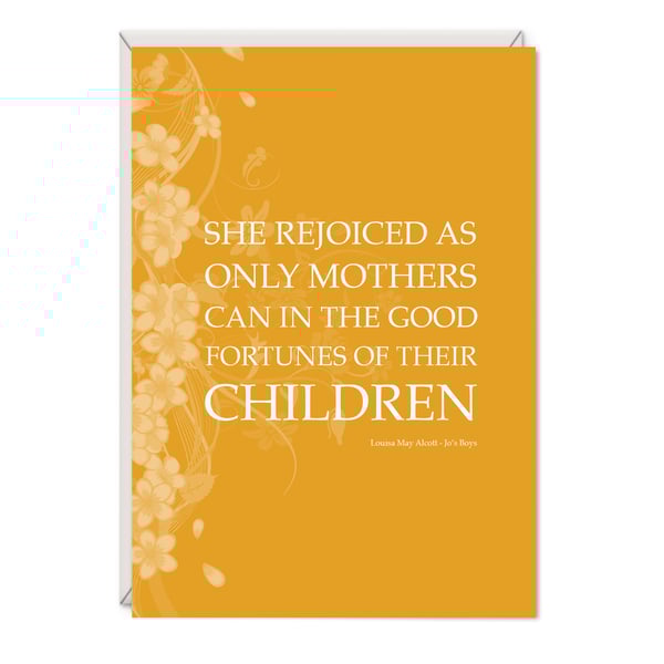 Jo's Boys Greetings Card - Louisa May Alcott - Birthday Card for Mum