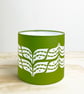 Handmade 20cm Leaf Print Lampshade - Moss Green - British Made  - Image 2