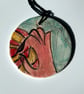 Ceramic Keepsake Wall Hanging: Hand and Target - Image 4