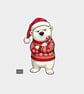 Unique Funny Christmas Sticker Xmas Decal For Adults - Cute Polar Bear