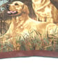 Two golden retrievers ready and waiting cushion - Image 3