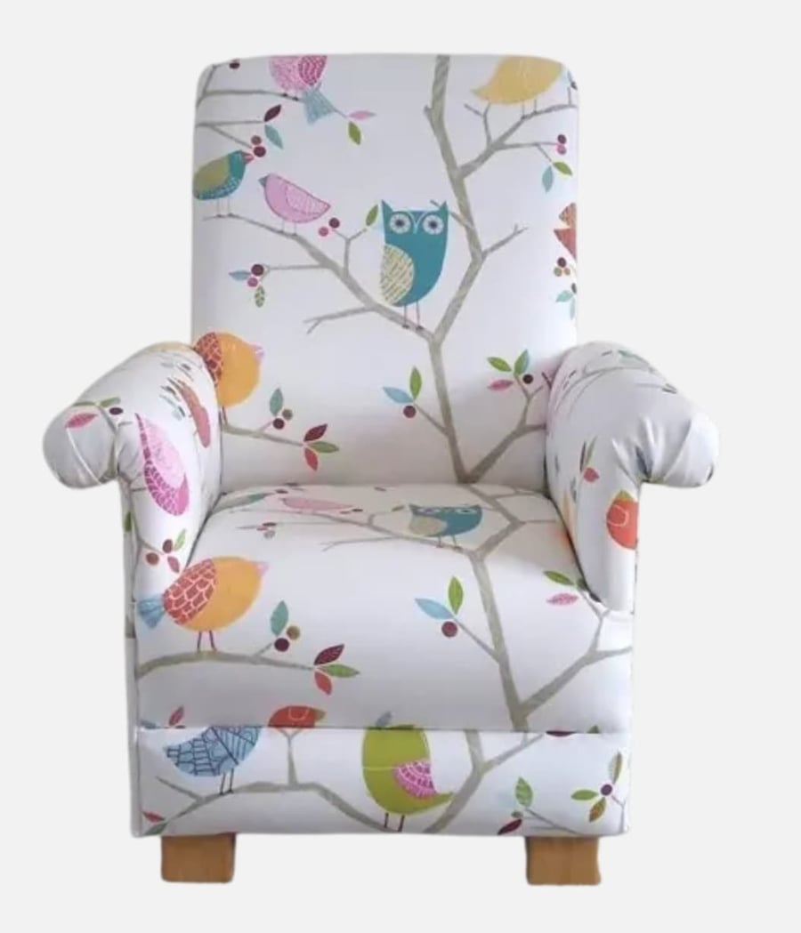 Harlequin Kids Chair What A Hoot Fabric Child's Armchair Pink Owls Girls 