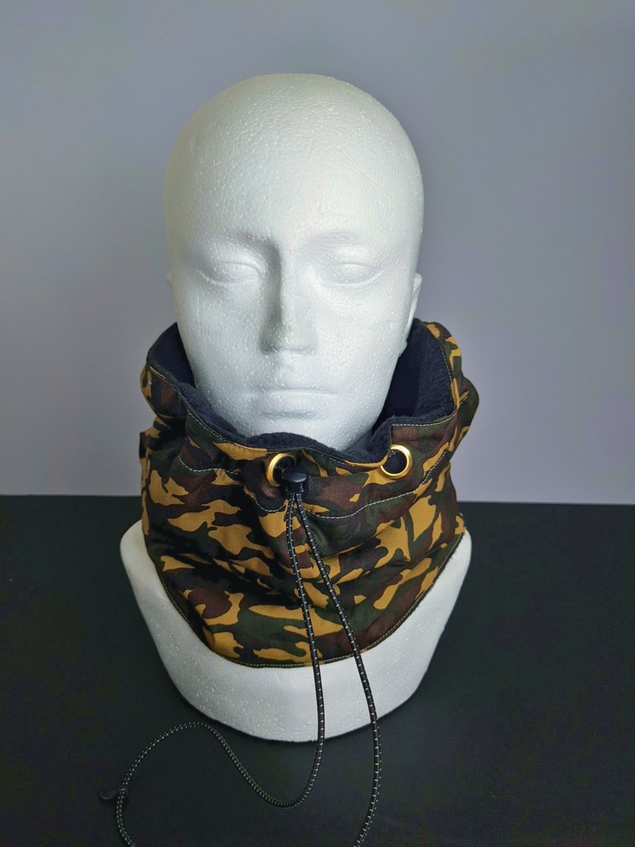 Green Jungle Camo Fleece Lined Snood Neck Warmer