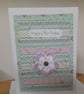 HANDMADE UNIQUE FLOWER DIE CUT BIRTHDAY CARD. - Image 4