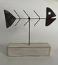 Skeletal fish scrap metal sculpture- nautical 