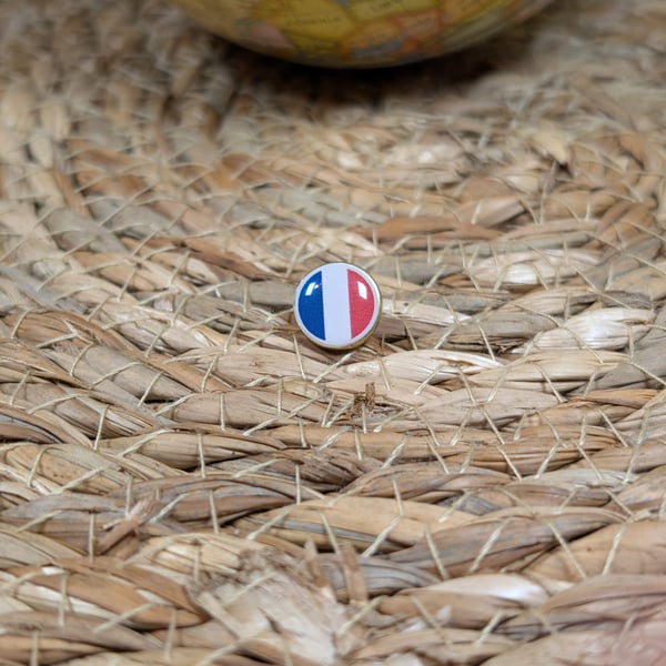 France Flag Map Pin – European Travel Map Push Pin for Wooden Maps, France Pin