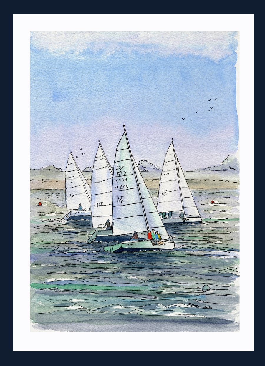 Burnham-on-Crouch Sailing in Watercolours No 7