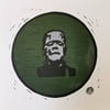 Frankenstein's monster linocut print.