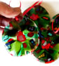 Holly Wreath Tree Decoration Dichroic Fused Glass Handmade Christmas - Image 3