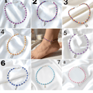 Personalised Seed Bead Anklets