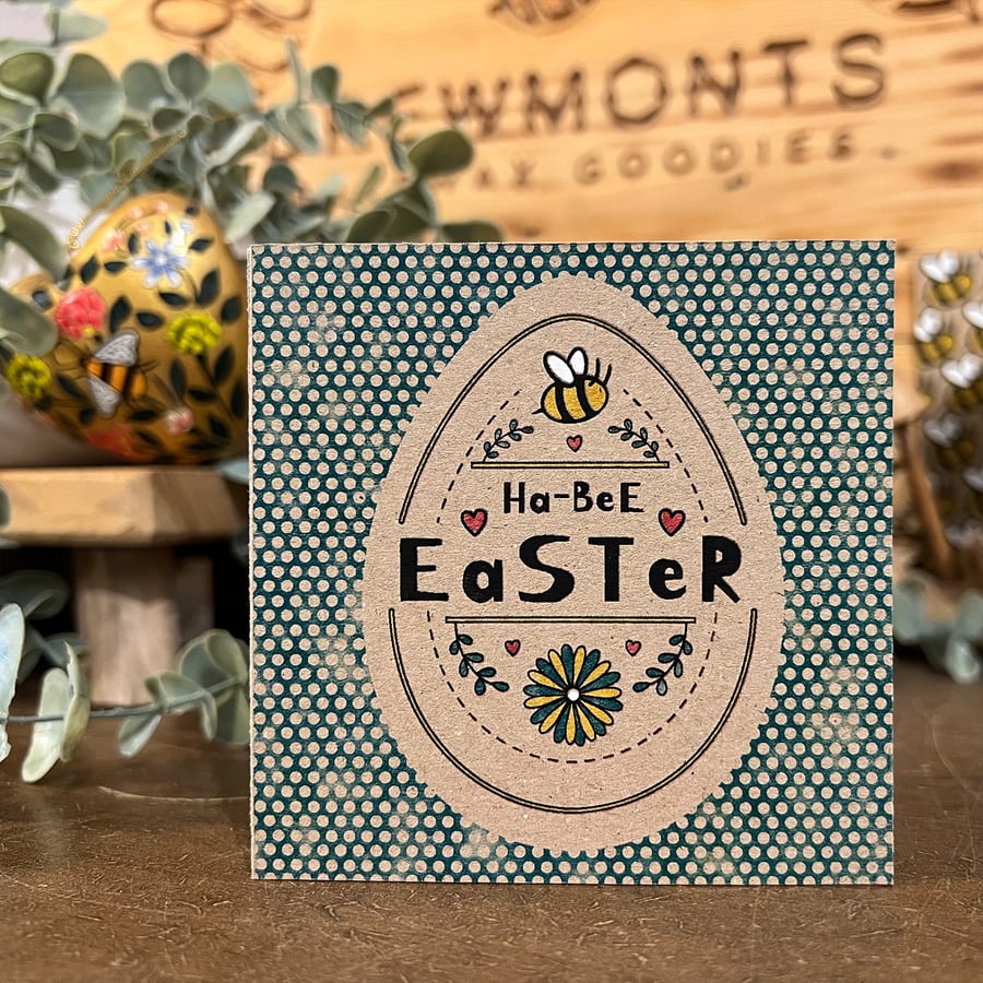 Bee Card, Easter Card, Ha-bee Easter, Eco Friendly Bee Cards