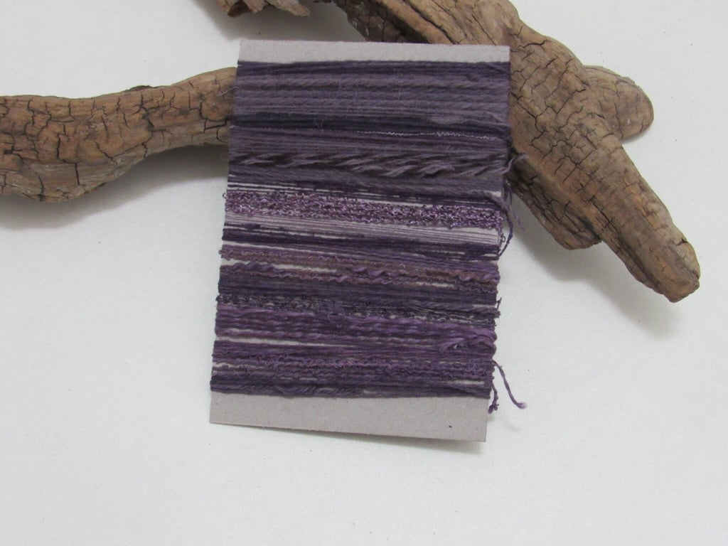 Large Logwood Natural Dye Dark Purple Textured Thread Pack