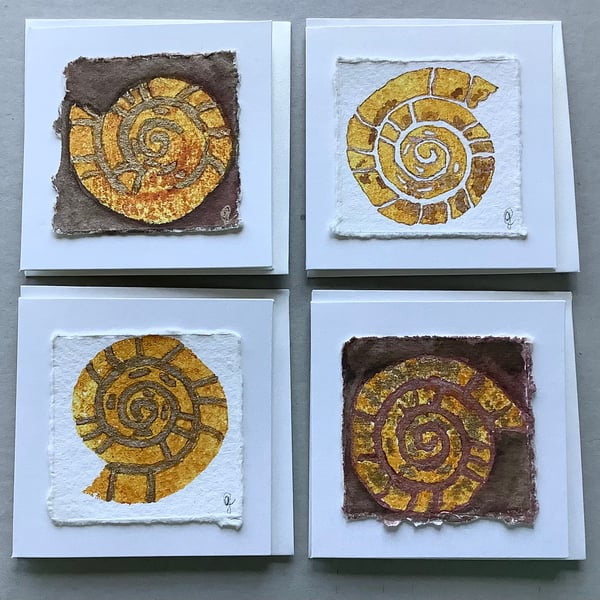 Ammonite print mini cards 