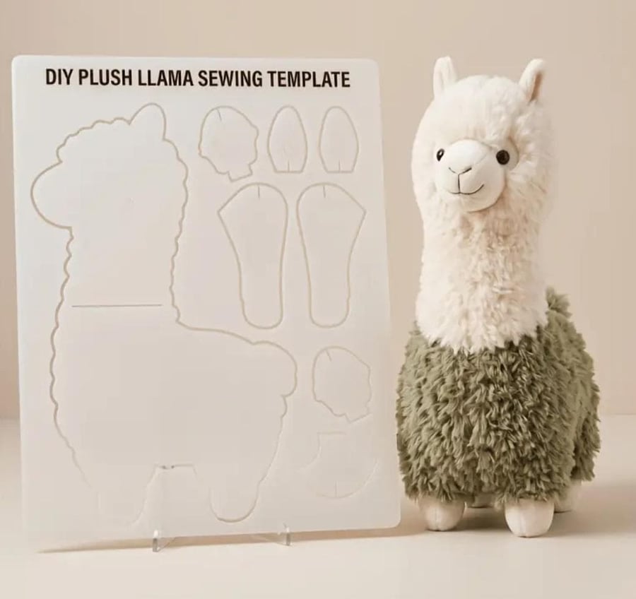 Alpaca Acrylic Sewing Template
