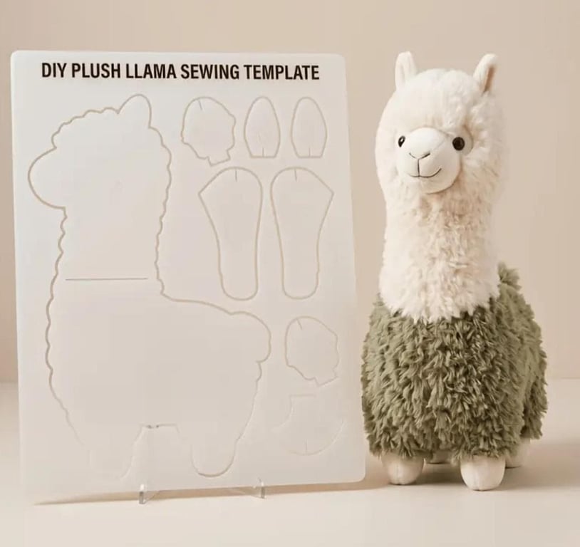 Alpaca Acrylic Sewing Template