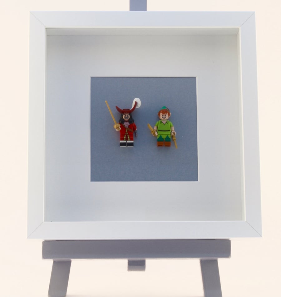  Captain Hook & Peter Pan Lego mini Figure frame