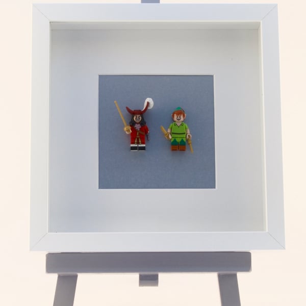  Captain Hook & Peter Pan Lego mini Figure frame