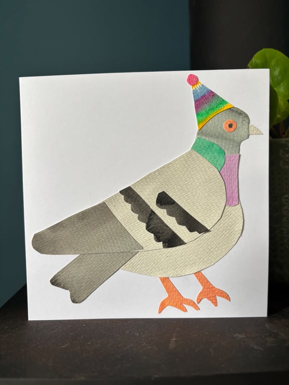 Pigeon Bird Birthday Card