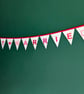 Just Married Felt Bunting - Red, Pink and Ivory Wedding Banner - Image 8