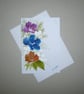 original art hand painted floral greetings card ( ref FA 135 D4 )