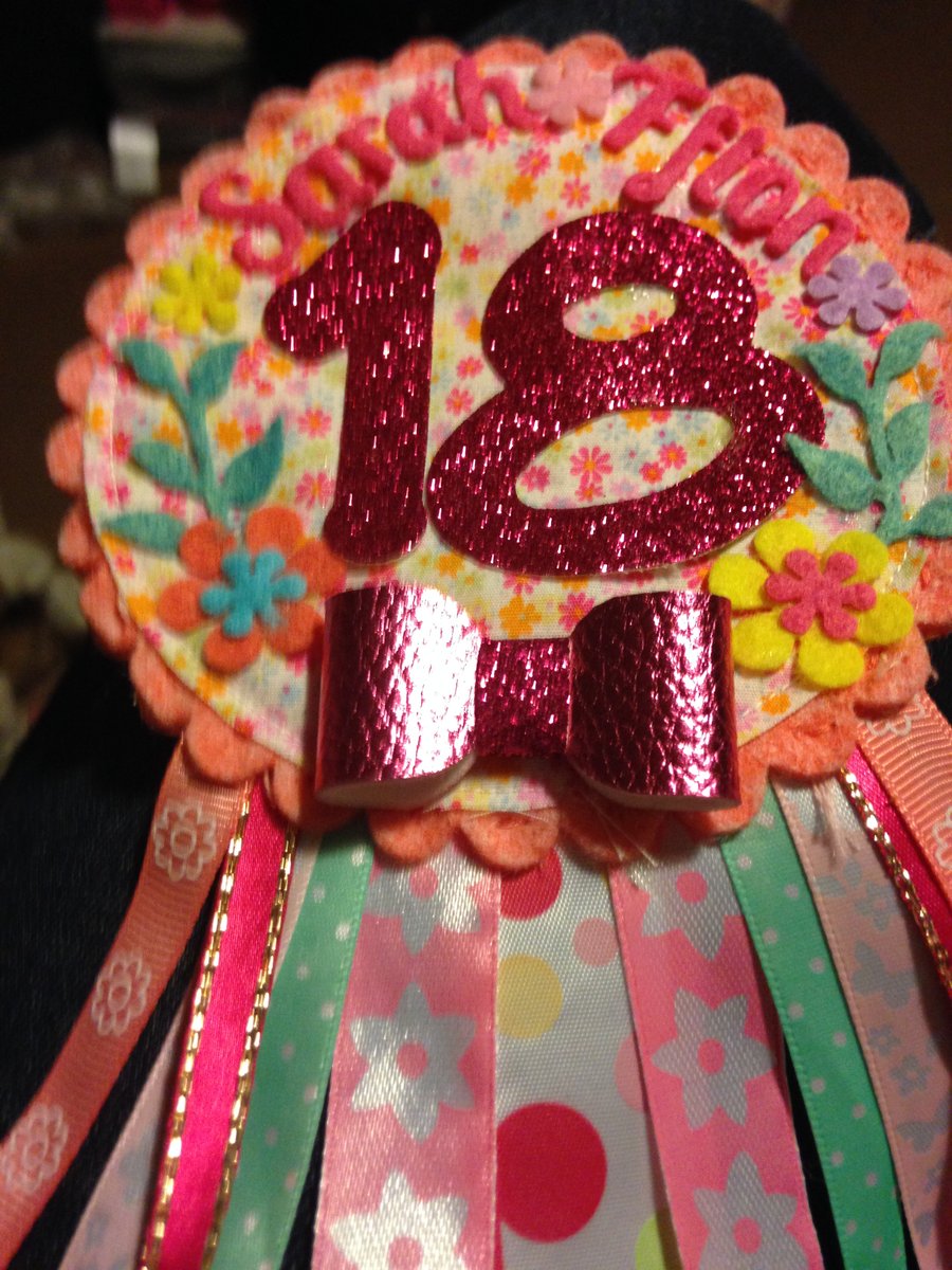 18th Birthday Age badge-Rosette Personalised
