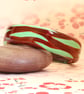 Designer Bangle - Curvey Interweave Pattern - Polymer Clay Chunky Bangle - Image 1