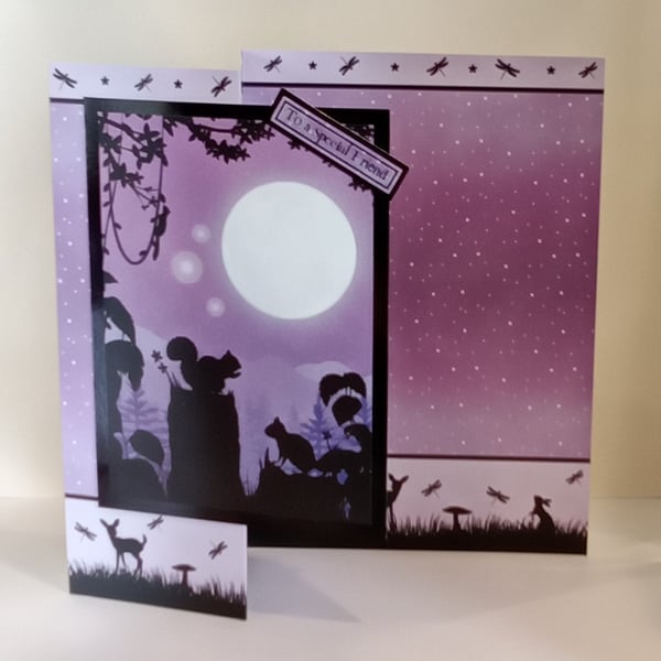 Evening Forest Card, To A Special Friend 