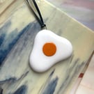 Fused Glass Fried Egg