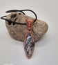 Wire wrapped Crazy Lace agate pendant - Image 1