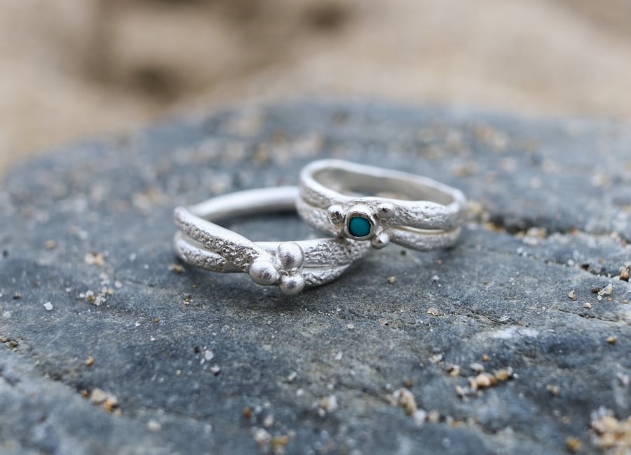 Delicate Shoreline rings Folksy