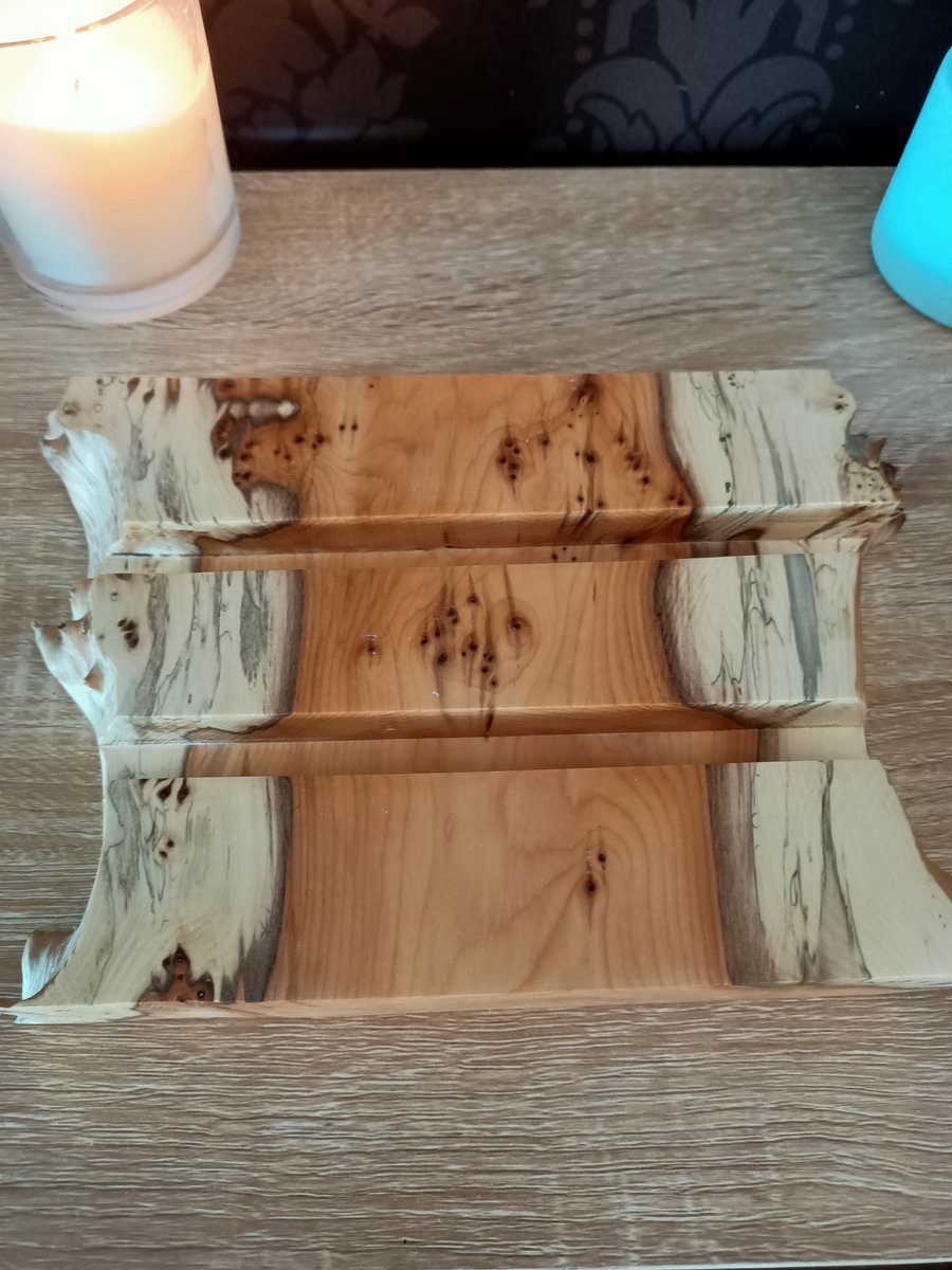 Luxury Mobile phone tablet stand Yew wood 