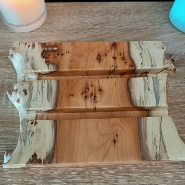 Luxury Mobile phone tablet stand Yew wood 