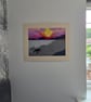 Original Paper Collage Seascape - Sunset Turtle - Image 4