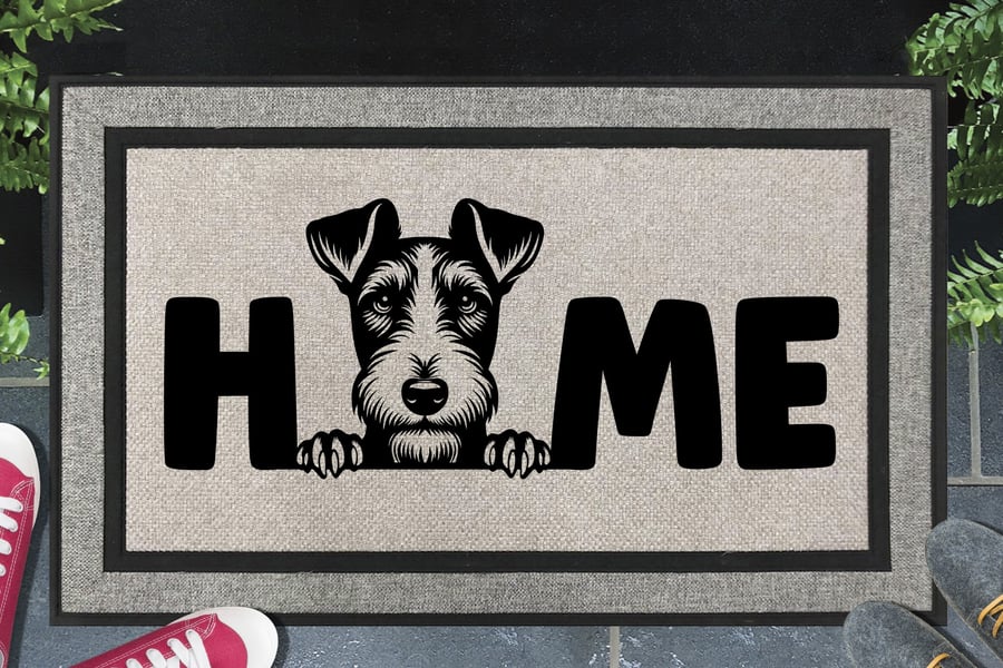 Fox Terrier Home Door Mat No.1 - All Weather Welcome Mat - 45x70cm 