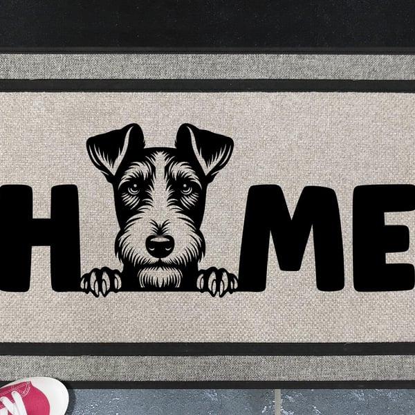 Fox Terrier Home Door Mat No.1 - All Weather Welcome Mat - 45x70cm 