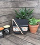 Upcycled Coffee Sack - Mini Shoulder Bag - Black with dogs - Image 1
