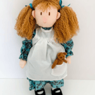 Emma 14 Inch Handmade Rag Doll with Teddy Bear Pocket Friend 