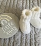 Hand-knitted Baby’s ‘Hugg’ Booties (0-6 months) - Image 1