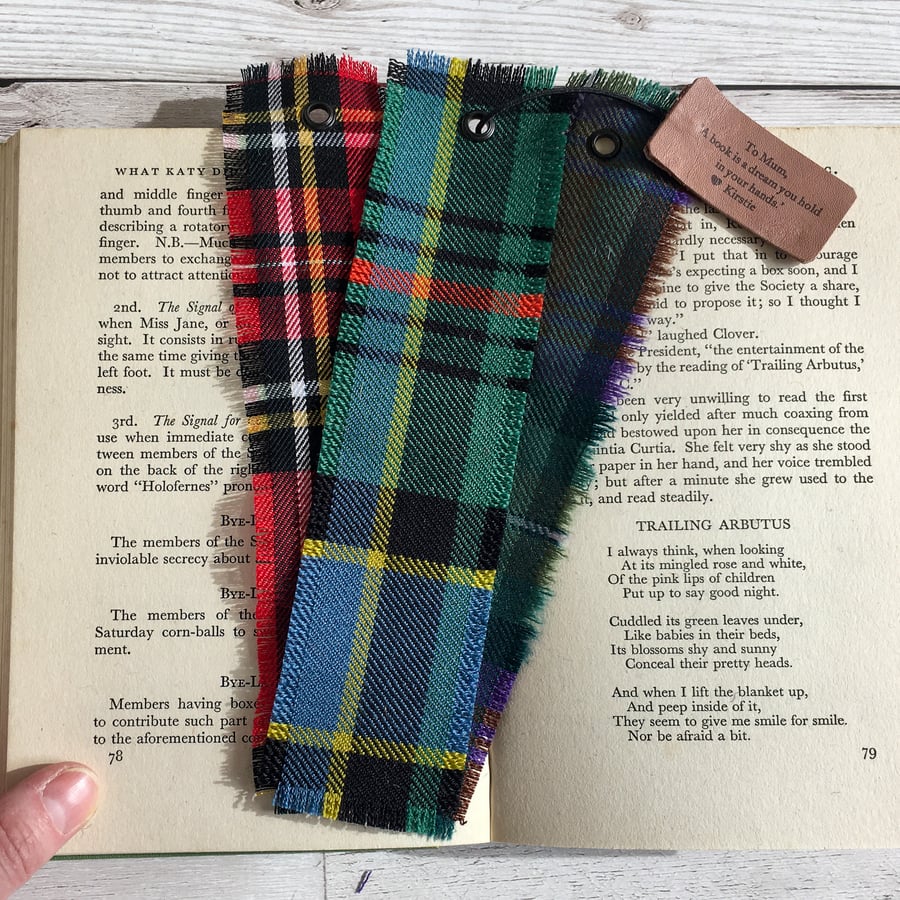 Personalised Tartan Bookmark