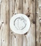 Personalised Christmas decoration. Custom initial on embroidery wreath sticker - Image 2